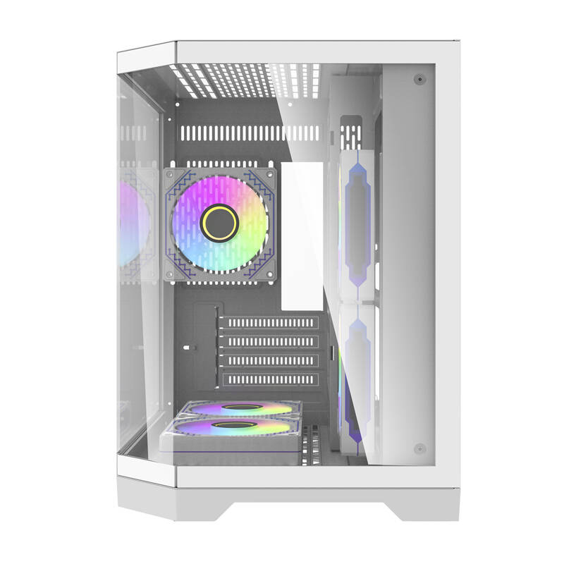 Darkflash FT350 számítógépház + 5 ARGB ventilátor Fehér Darkflash FT350 számítógépház + 5 ARGB ventilátor Fehér