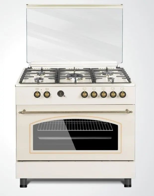 Novacook F9S50E6 RETRO kombinált tűzhely bézs Novacook F9S50E6 RETRO kombinált tűzhely bézs