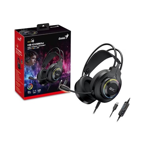 Genius HS-GX580U Gamer headset Fekete Genius HS-GX580U Gamer headset Fekete