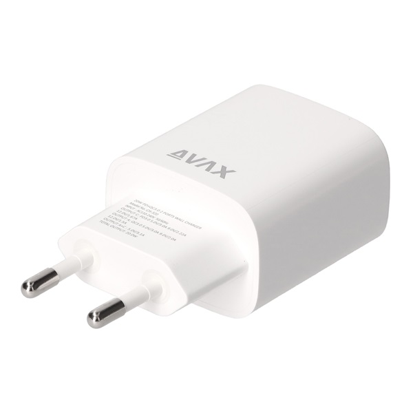 Avax CH320 Speedy USB/Type-C 20W fehér hálózati adapter Avax CH320 Speedy USB/Type-C 20W fehér hálózati adapter