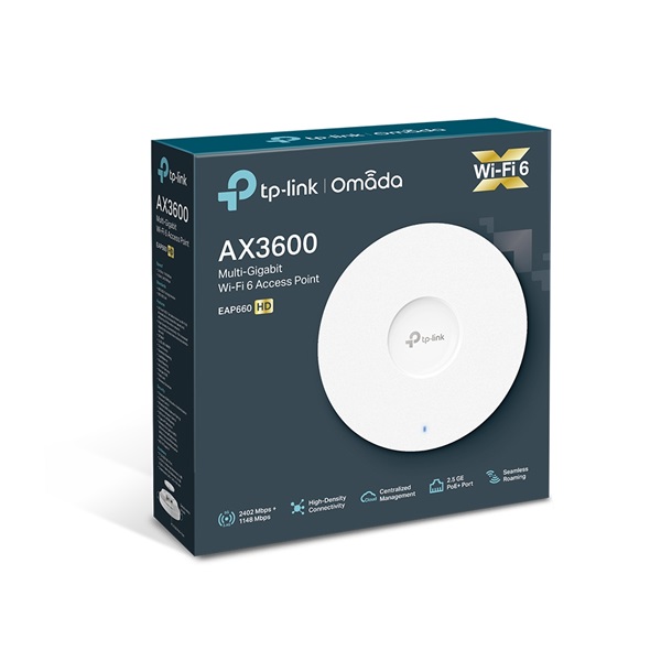 TP-LINK EAP660 HD AX3600 Wireless Dual Band Multi-Gigabit Ceiling Mount Access P