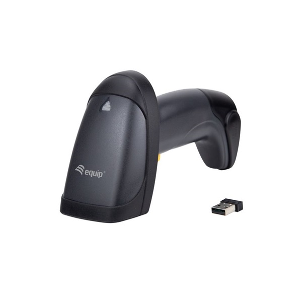 EQuip Wireless 1D Laser Barcode Scanner with Stand Vonalkódolvasó Fekete