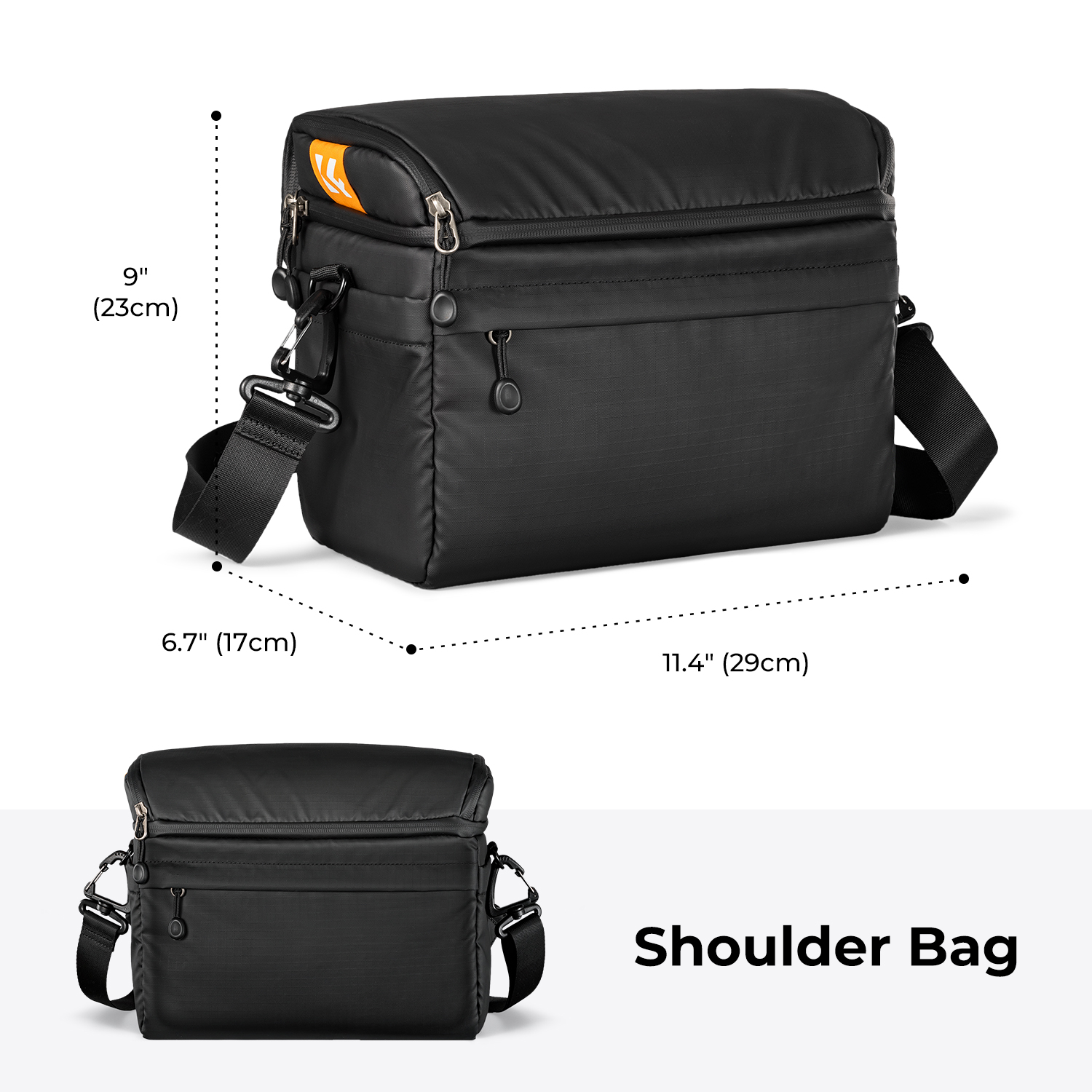 K&F Concept Collapsible Backpack 22L, fotós hátizsák, oldaltáskáva csukható, fekete