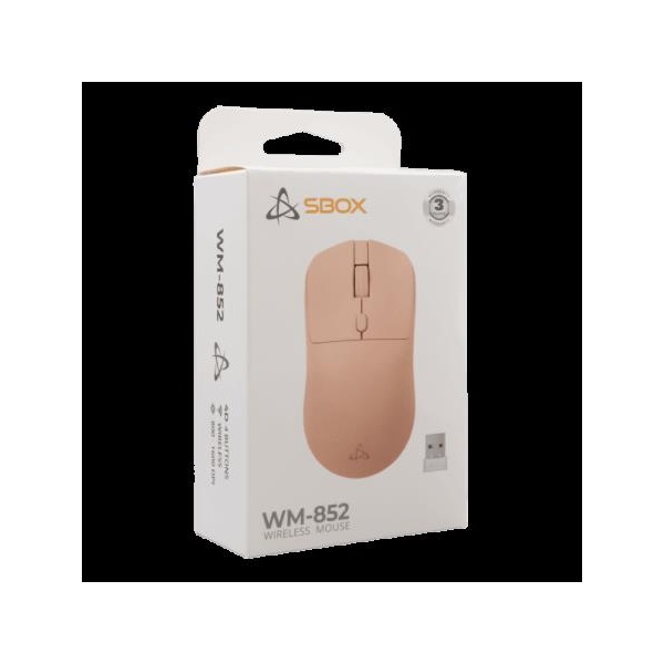 SBOX WM-852P  800-1600dpi  4D  2,4GHz Vezeték nélküli egér Pink 