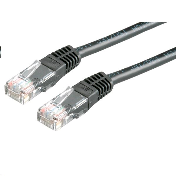 Roline UTP CAT5e patch kábel 0.5m fekete