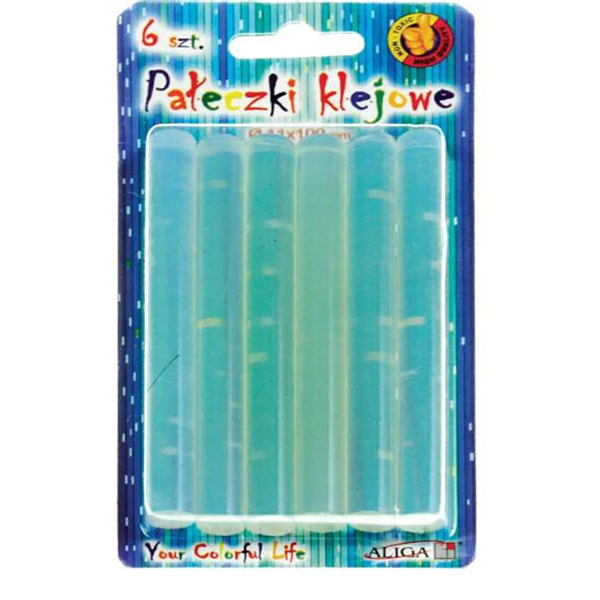 Aliga 6db-os 11mm áttetsző ragasztórúd Aliga 6db-os 11mm áttetsző ragasztórúd