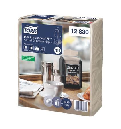 Tork Xpressnap Fit adagolós szalvéta N14 rendszer 2 rétegű, 21,3x16,5cm (720 db/csomag) natúr  (12830) Tork Xpressnap Fit adagolós szalvéta N14 rendszer 2 rétegű, 21,3x16,5cm (720 db/csomag) natúr  (12830)