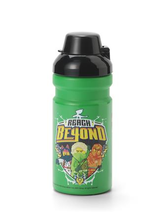 Lego Kulacs, 390 ml,  "Ninjago", zöld-fekete-mintás (L40560803)