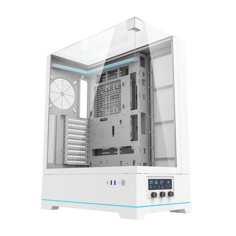 Darkflash DY450L számítógépház ventilátorok nélkül Fehér 