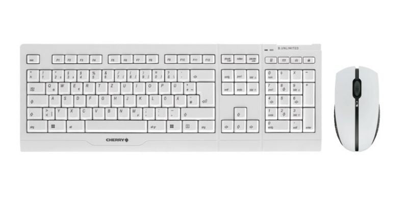 Cherry B.Unlimited 3.0 vezeték nélküli német billentyűzet + egér szürke-fekete (JD-0410DE-0)