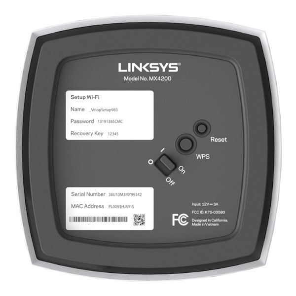 Linksys Velop AX4200 Whole Home Intelligent Mesh WiFi 6 System Tri-Band 2db Fehér
