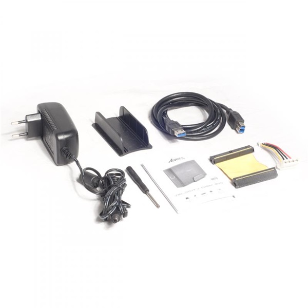 Advance 3.5" VELOCITY DISK S10 USB-A3.0 to SATA/IDE  külső táp Külső HDD Ház Fekete 