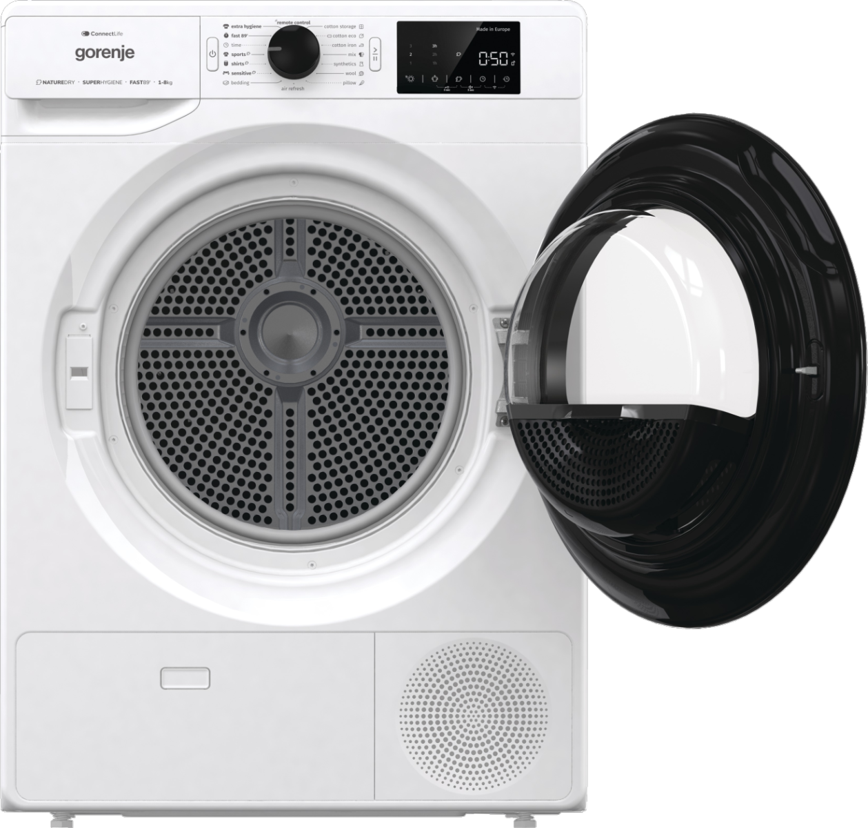 Gorenje DPNE83/GNLWIFI Hőszivattyús szárítógép – 8 Kg, A Energiaosztály,  WiFi, ExtraHigiénia opció, 