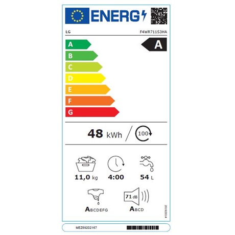 LG F4WR711S3HA Gőzmosógép
