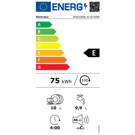 Electrolux EEA23200L 10 terítékes beépíthető mosogatógép Electrolux EEA23200L 10 terítékes beépíthető mosogatógép