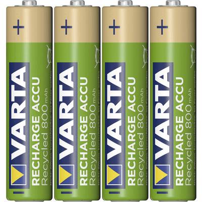 Mikroakku AAA NiMH Varta Recycled Ready to Use 800 mAh 1.2 V 4 db