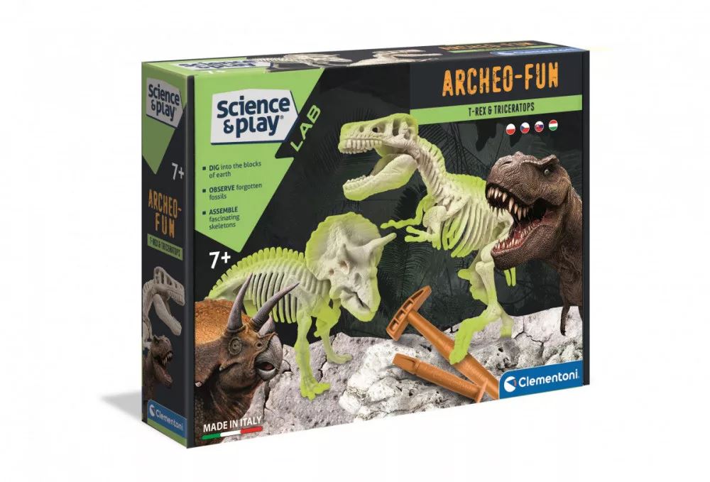 Clementoni Archeofun világító T-Rex és Triceratops (50195) Clementoni Archeofun világító T-Rex és Triceratops (50195)