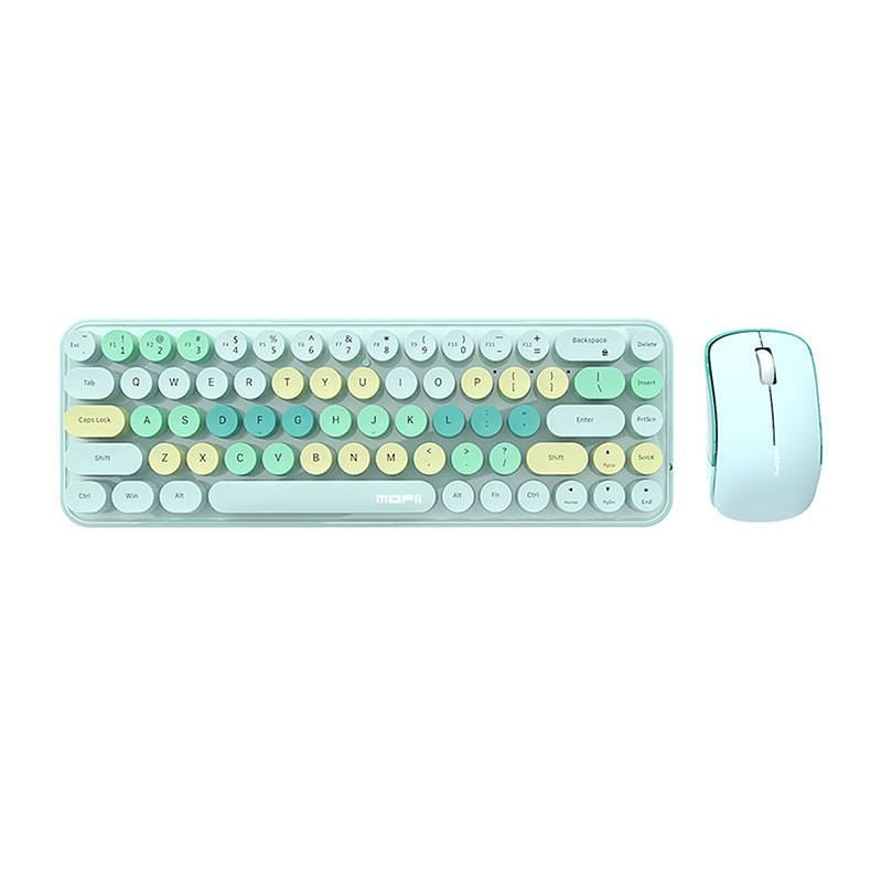 MOFII Bean 2.4G vezeték nélküli billentyűzet + egér készlet zöld (SMK-676367AG Green) MOFII Bean 2.4G vezeték nélküli billentyűzet + egér készlet zöld (SMK-676367AG Green)