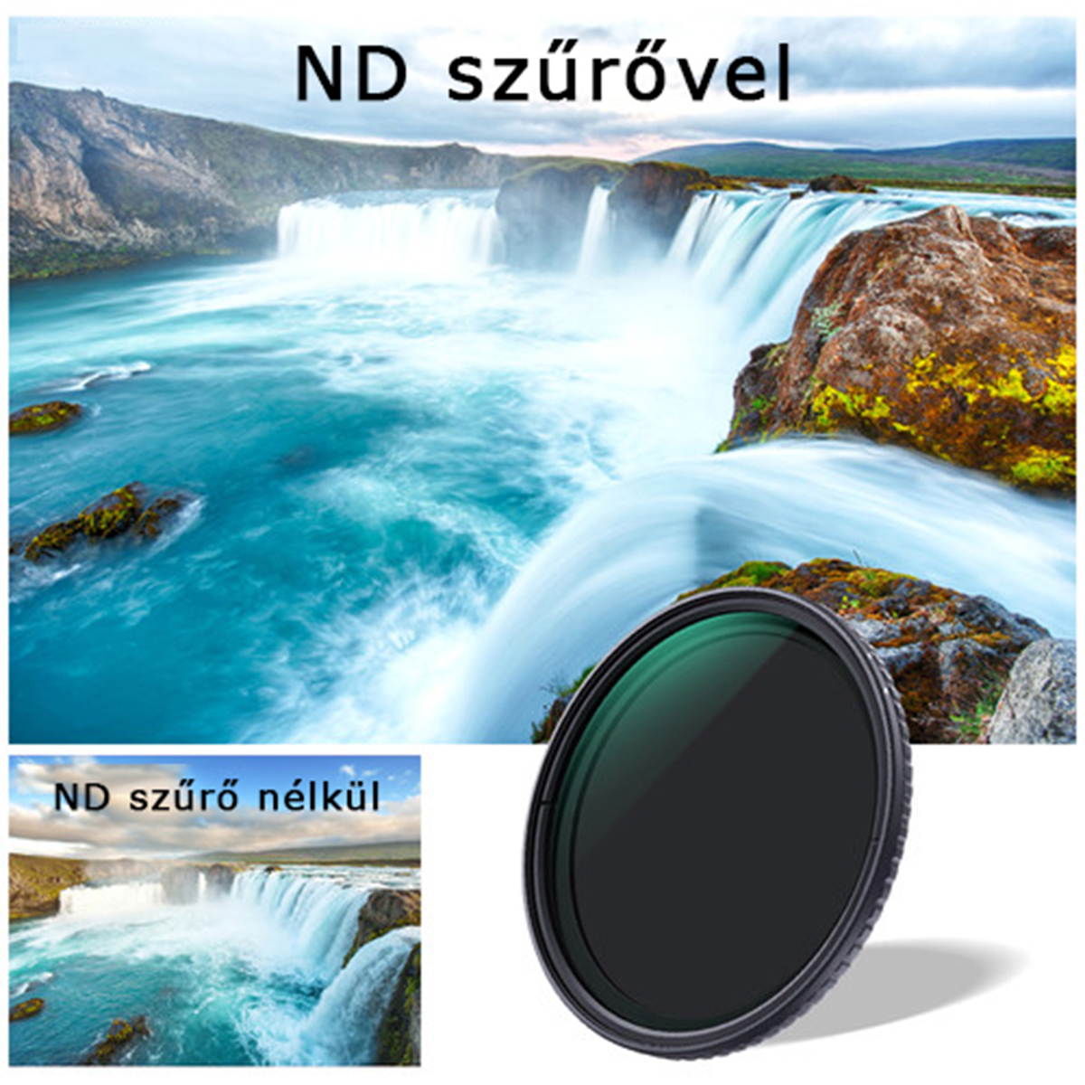 K&F Concept NANO-X Varion ND 2-32, 49mm + 3db törlőkendő