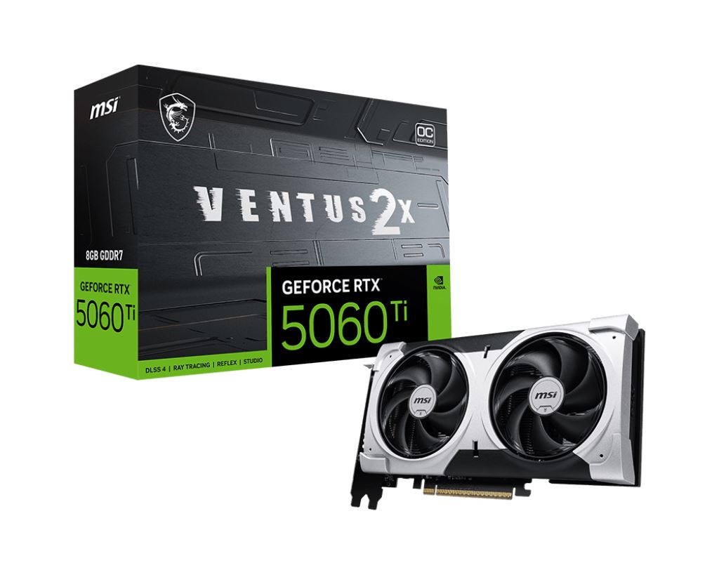 MSI GeForce RTX 5060 Ti 8G VENTUS 2X OC PLUS videokártya