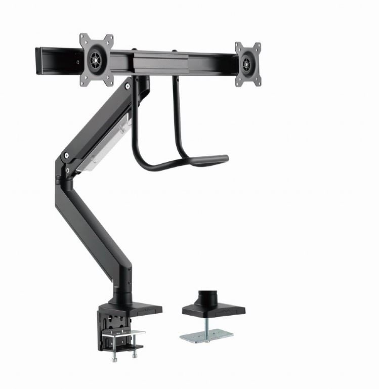 Gembird  MA-DA2-04 2 karos asztalra erősíthető monitor tartó 17”-32” fekete 