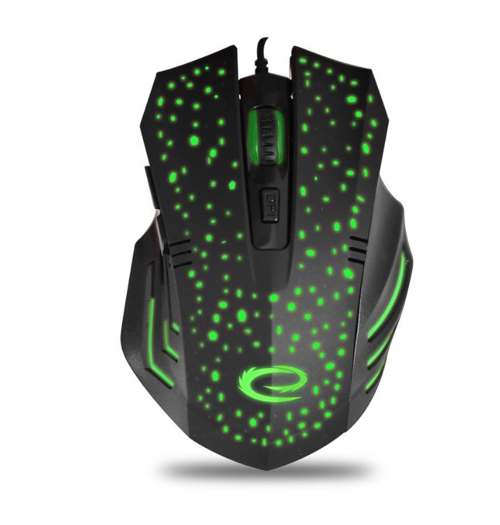 Esperanza EGM212 Galaxy USB Type-C 6D gamer egér fekete-zöld Esperanza EGM212 Galaxy USB Type-C 6D gamer egér fekete-zöld