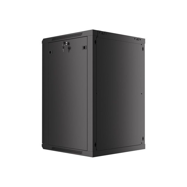 Lanberg 18U 19" fali rack szekrény 600x600mm fekete (WF01-6618-10B)