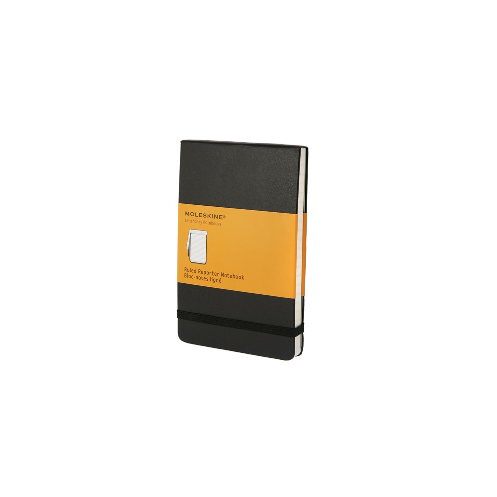 Notesz savmentes vonalas kemény fedeles Moleskine Reporter QP511 fekete (7490137001)