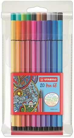 STABILO "Pen 68" rostirón készlet 1 mm 20 különböző szín (6820/PL) STABILO "Pen 68" rostirón készlet 1 mm 20 különböző szín (6820/PL)