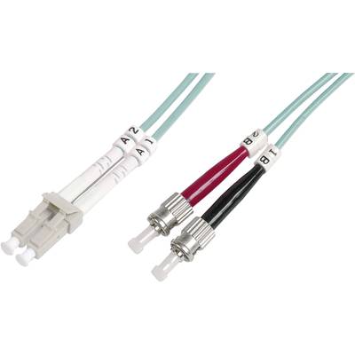 Üvegszál LWL csatlakozókábel 1x - 1x ST dugó 1m 50/125µ Multimode OM3 Digitus DK-2531-01/3 Üvegszál LWL csatlakozókábel 1x - 1x ST dugó 1m 50/125µ Multimode OM3 Digitus DK-2531-01/3