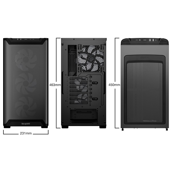Be Quiet! Pure Base 501 LX Black  ATX edzett üveg oldallap Számítógépház  Fekete 