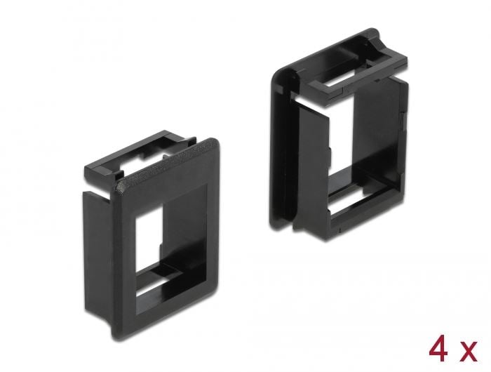 Delock  86761 Keystone modultartó tokokhoz 4 db fekete 