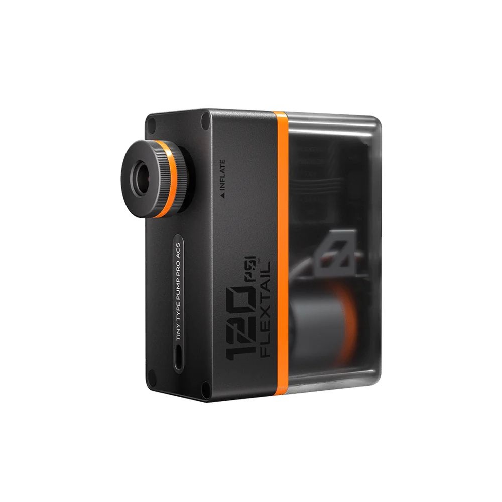 Flextail Tiny Tire Pump ACS – 120 PSI hordozható elektromos kerékpárpumpa LED lámpával (TTPA500-DGY-I)