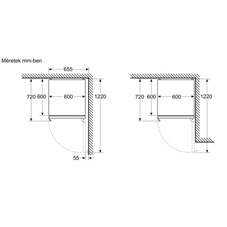 Bosch KGN39AIAU Alulfagyasztós hűtőszekrény, A energiaosztály, Inox
