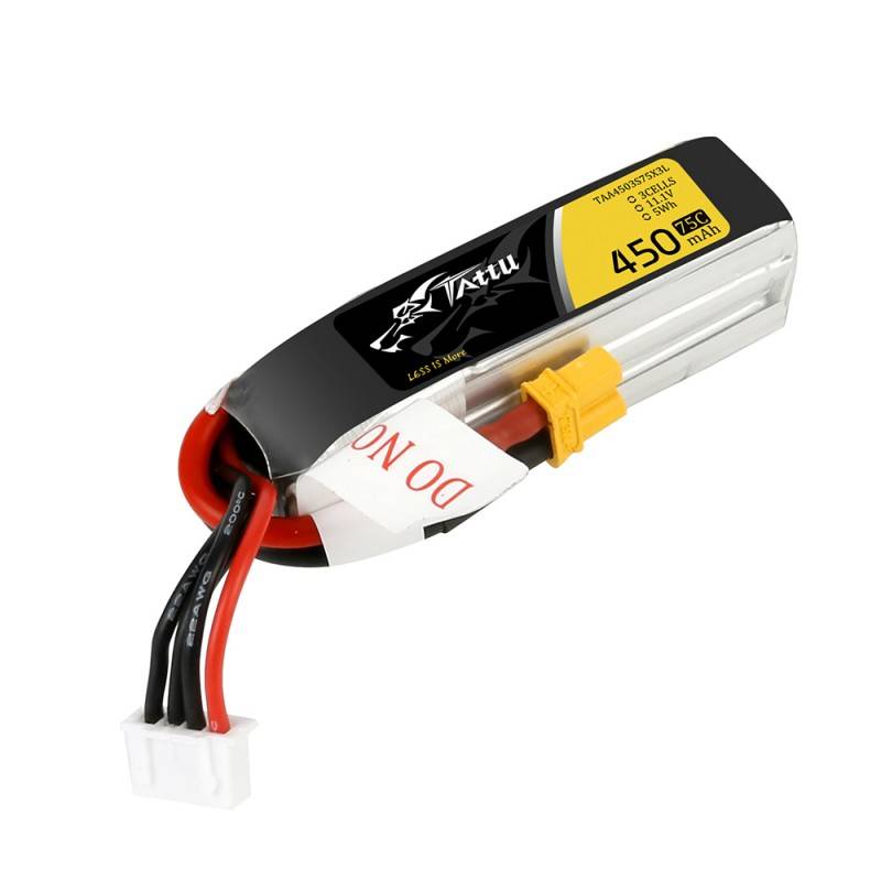 Tattu 450mAh 11.1V 75C 3S1P Hosszú akkumulátor Tattu 450mAh 11.1V 75C 3S1P Hosszú akkumulátor