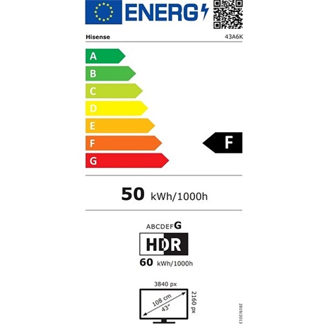 Hisense 43A6K 43" 4K UHD Smart LED TV 