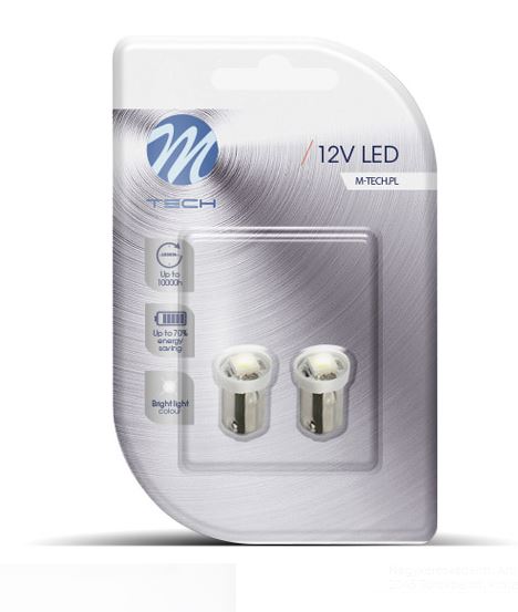 M-Tech BA9S LED 1x5050 SMD fehér színű, pár (72LB008W)