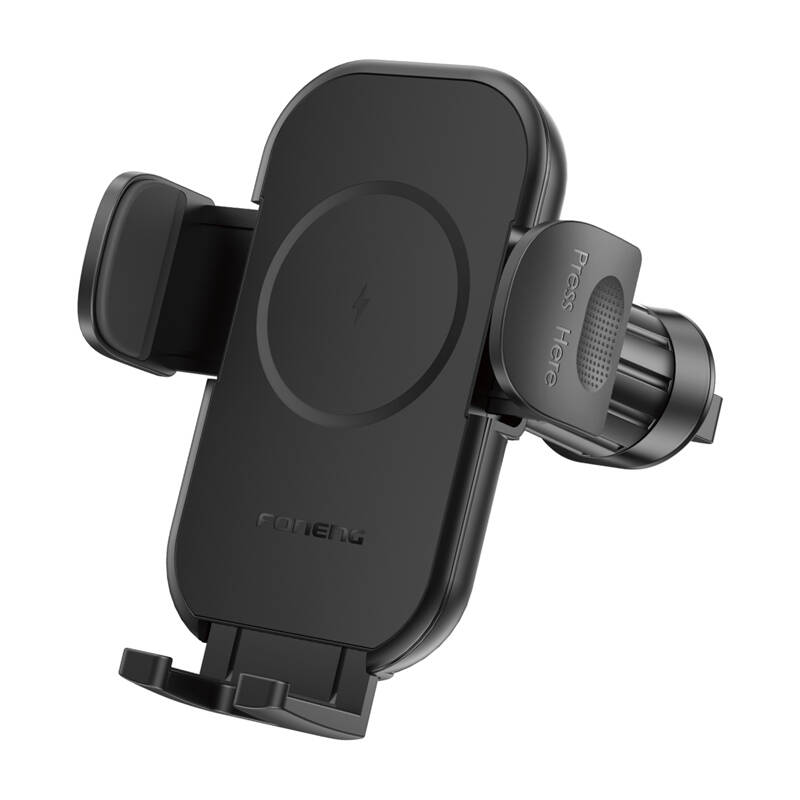 Foneng CP101 car grille mount with 15W wireless charger Fekete
