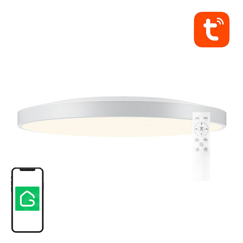 Smart ceiling lamp 30cm Bluetooth 16M RGBCW Gosund LB13 1600lm Tuya + Remote Control. Smart ceiling lamp 30cm Bluetooth 16M RGBCW Gosund LB13 1600lm Tuya + Remote Control.