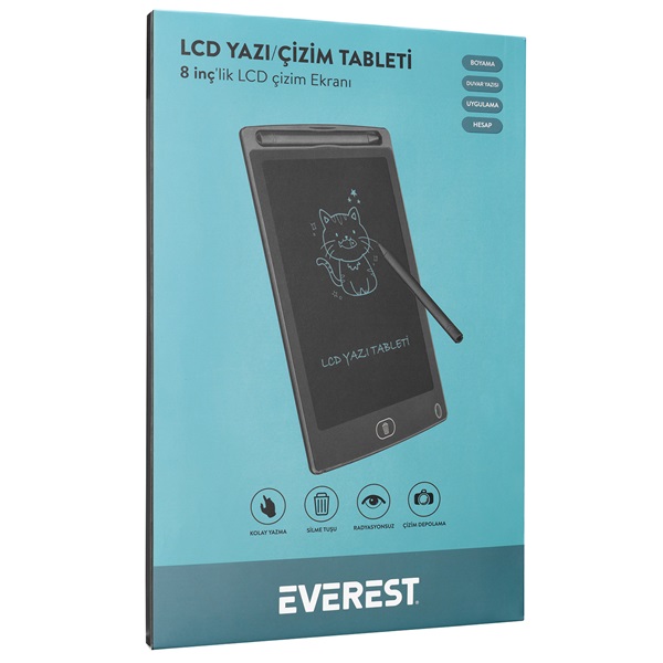 Everest  EV-DY100   8,5 inch  toll  LCD Grafikus tábla  Fekete
