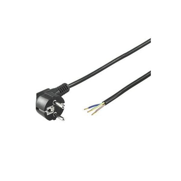 PremiumCord Tápkábel Hálózati, Schuko - szereletlen végű, 3 eres, 230V, 16A, fekete (KPSFT2B)