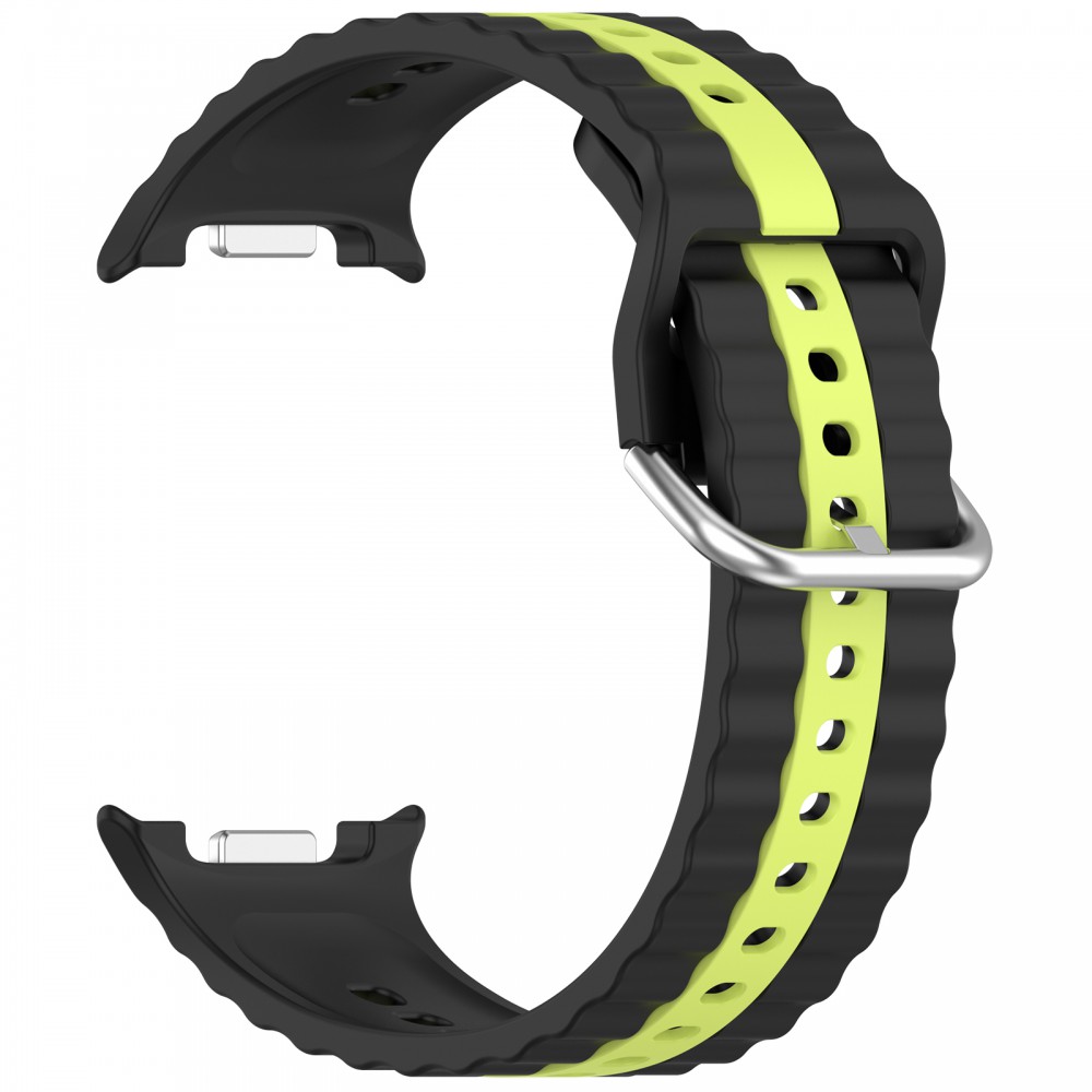 Samsung Galaxy Watch 8/Classic óraszíj sárga csíkokkal,22mm