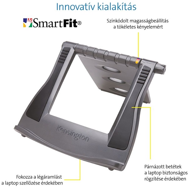 Kensington SmartFit Easy Riser állítható magasságú szürke notebook állvány