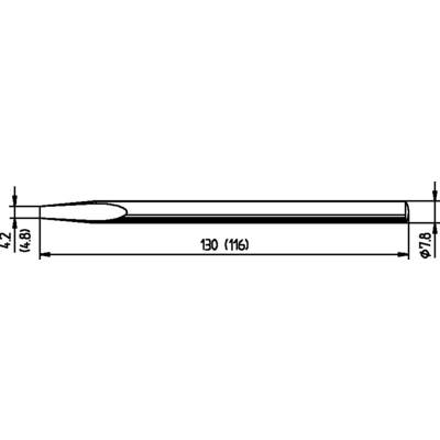Ersa 032 pákahegy, forrasztóhegy, ferde, hajlított, véső forma 4,8 mm, 0082KD Ersa 032 pákahegy, forrasztóhegy, ferde, hajlított, véső forma 4,8 mm, 0082KD