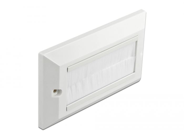 Delock Kábelrendező keret  fésűsávokkal 146 x 86 mm fehér (66496)