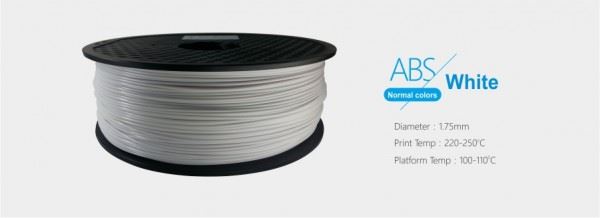 3D ABS filament 1,75mm, 1kg fehér 3D ABS filament 1,75mm, 1kg fehér