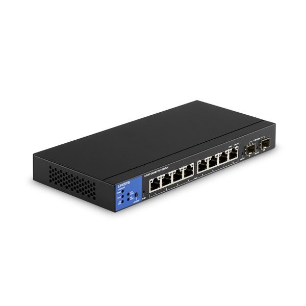LINKSYS Gigabit Switch menedzselhető PoE+ 8-port (LGS310MPC-EU)