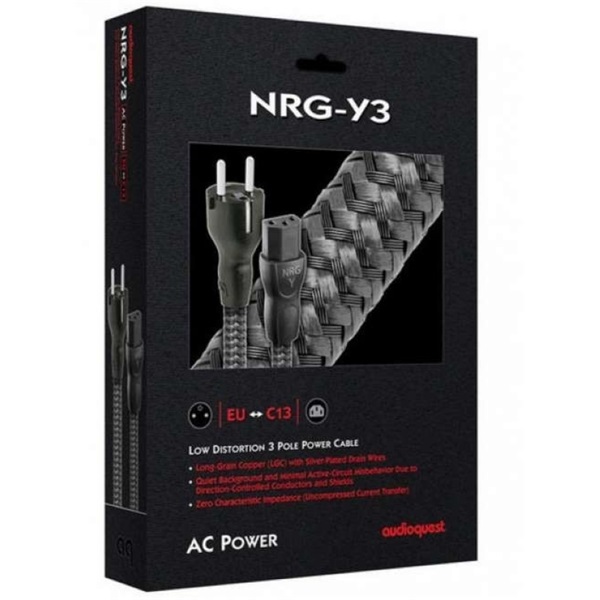 AudioQuest NRG-Y3 NRGY3EU01 1m C13 - Schuko hálózati kábel AudioQuest NRG-Y3 NRGY3EU01 1m C13 - Schuko hálózati kábel