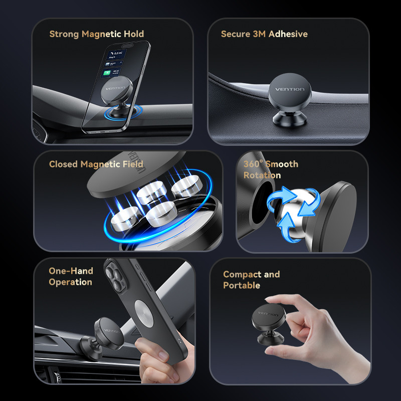 Vention Telefon  3M mágneses autós telefontartó