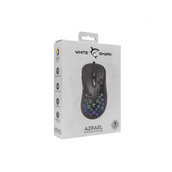  White Shark GM-5013B AZRAEL Vezetékes gamer egér  Fekete